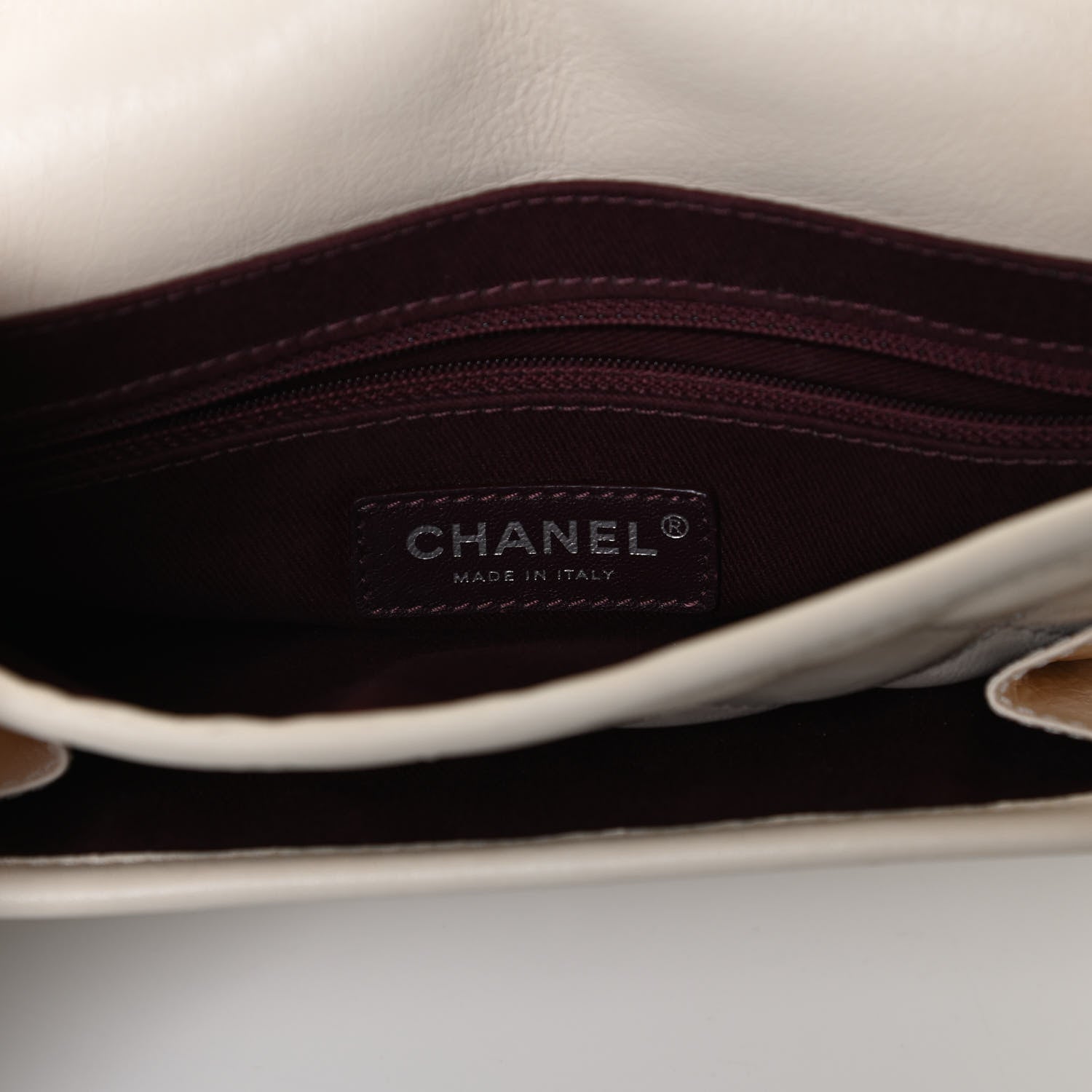 Chanel Calfskin Quilted Mini French Riviera Flap Ivory 6 of 10