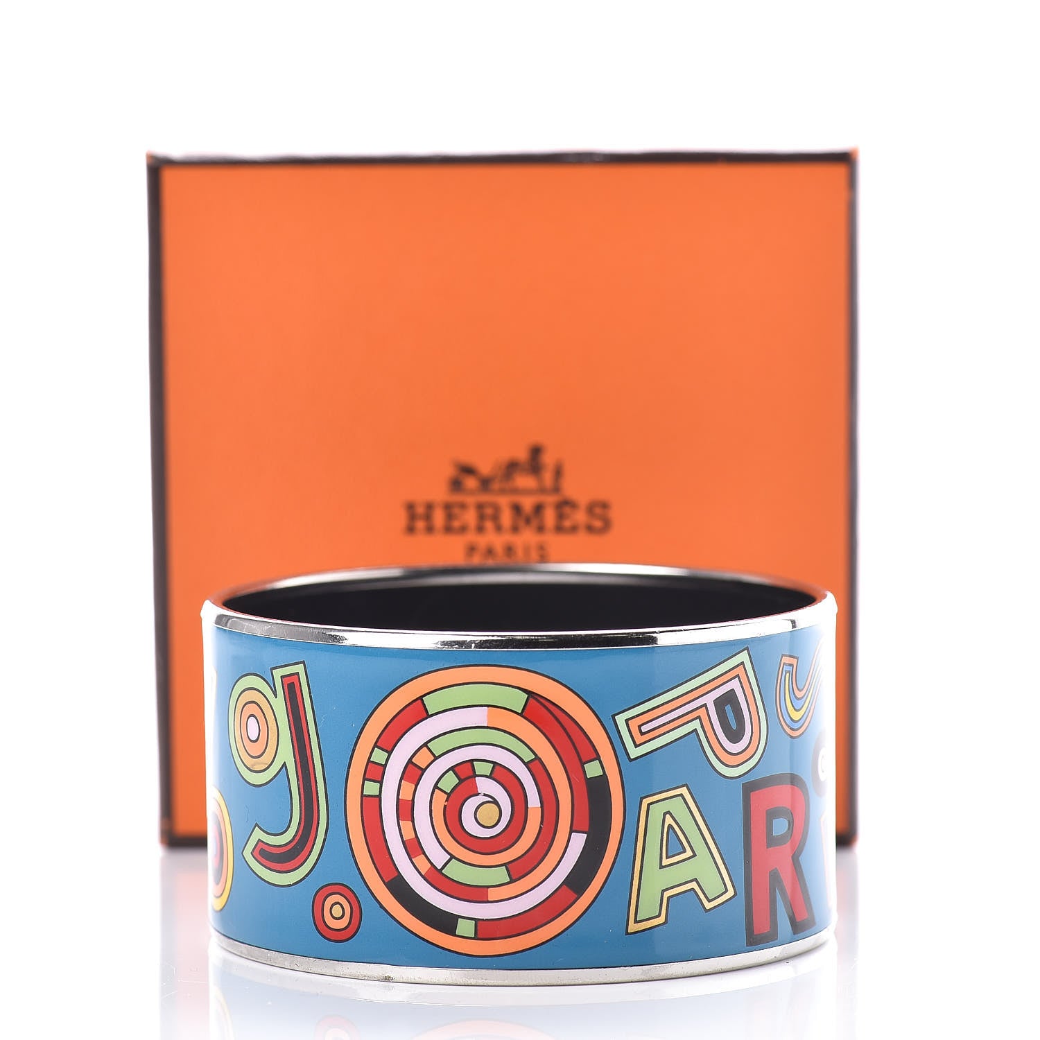 Hermes Enamel Printed Tohu Bohu Extra Wide Bracelet 70 6 of 6