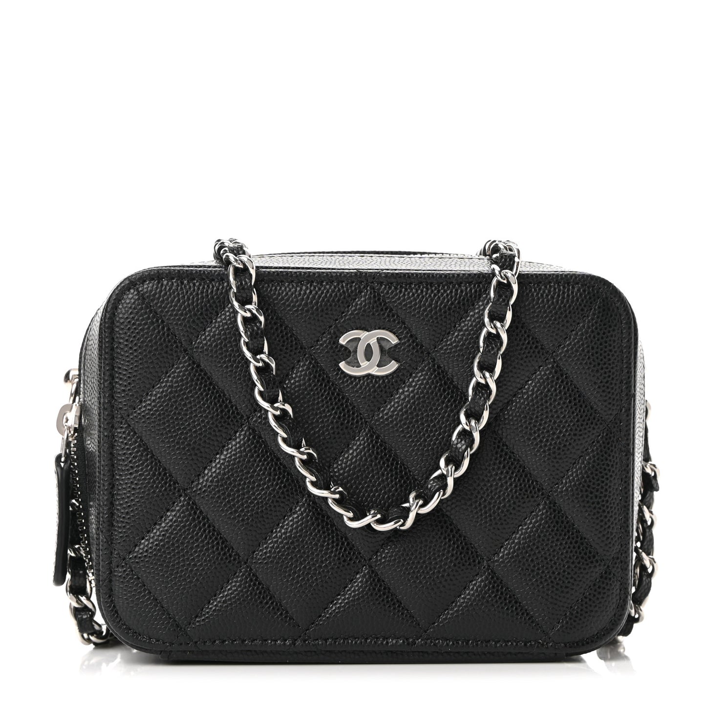 Caviar Quilted Camera Bag Black