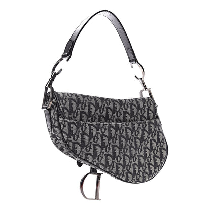 Christian Dior Monogram Saddle Bag Black 3 of 10