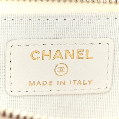 Chanel Caviar Quilted Zipped Key Holder Case White 7 of 12