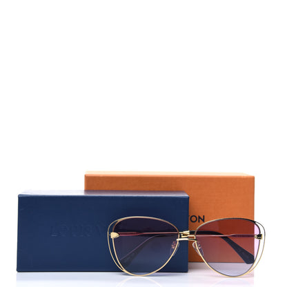 Louis Vuitton Metal A Nous Deux Sunglasses Z1306E Purple Blue 9 of 9