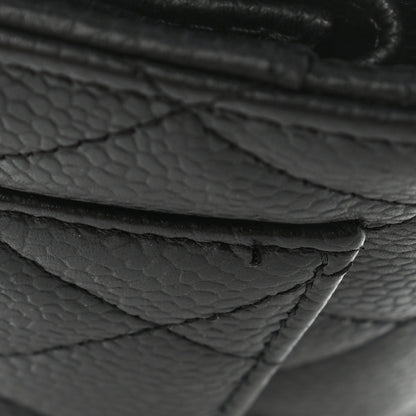 Chanel Caviar Quilted Long Flap Wallet Black 8 of 10