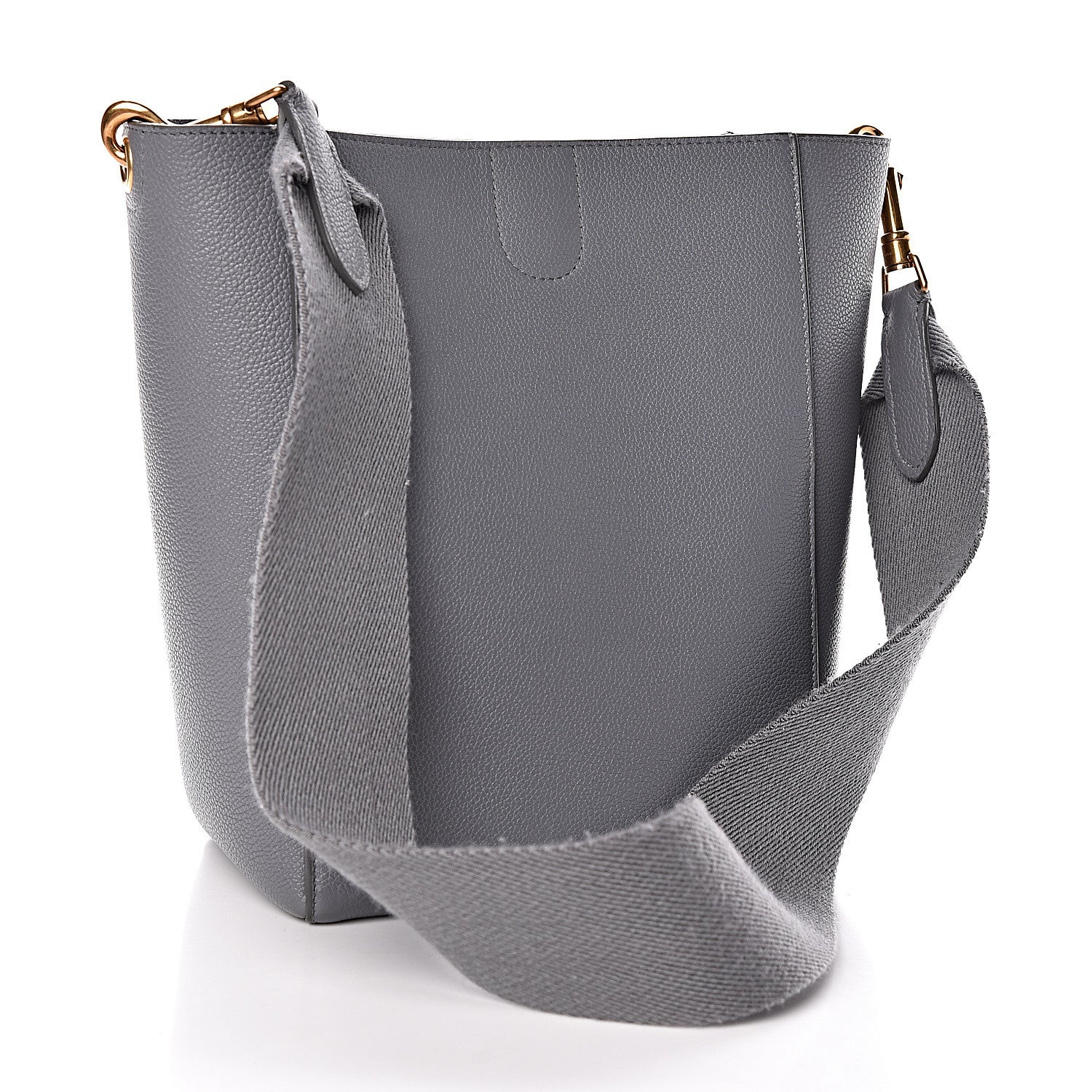 Celine Soft Grained Calfskin Small Sangle Bucket Bag Grey 3 of 9