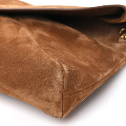 Saint Laurent Suede Large Cassandre Pouch On Chain Caramel Cognac 9 of 9