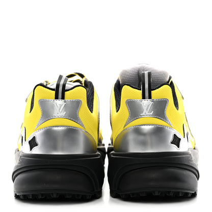 Louis Vuitton Metallic Calfskin Mesh Mens LV Runner Tatic Sneakers 8 Yellow 6 of 10