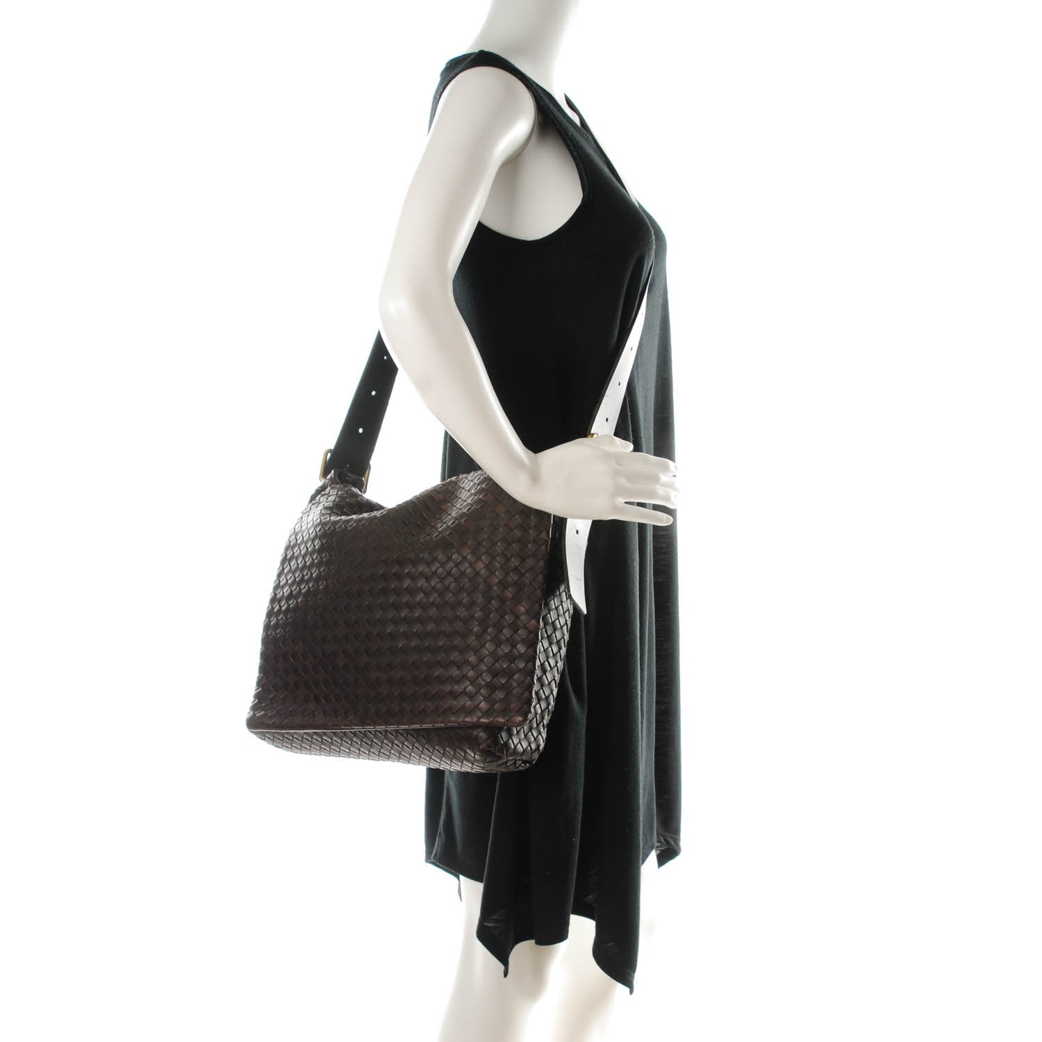 Bottega Veneta Nappa Intrecciato Messenger Bag Ebano 2 of 8
