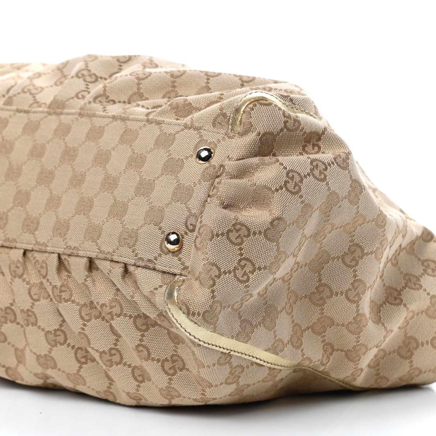 Gucci Monogram D Gold Tote Metallic Gold 12 of 12