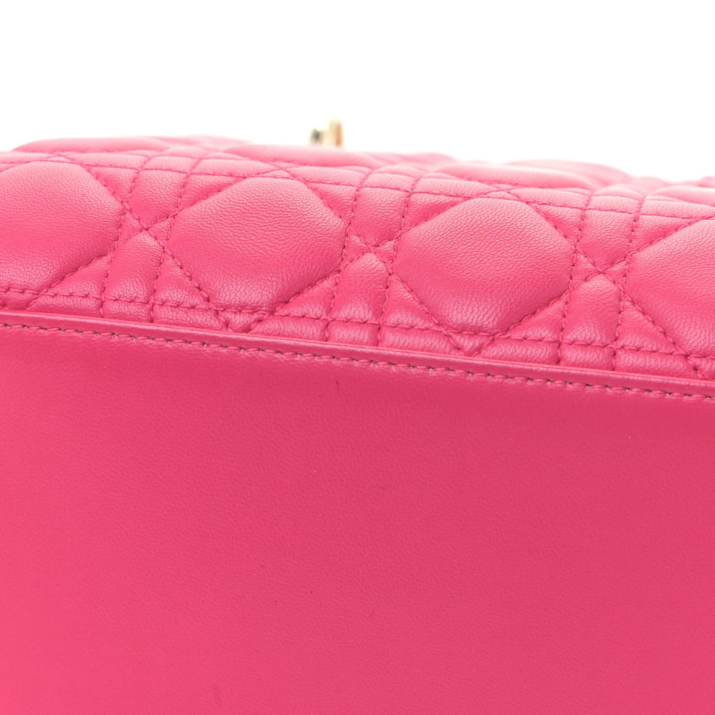 Lambskin Cannage Medium Lady Dior Pink