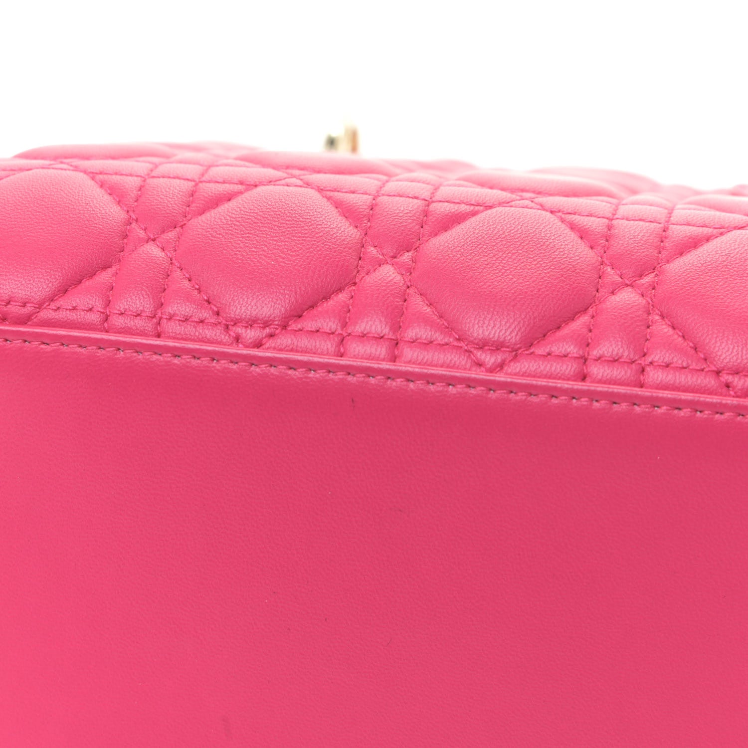 Christian Dior Lambskin Cannage Medium Lady Dior Pink 10 of 11