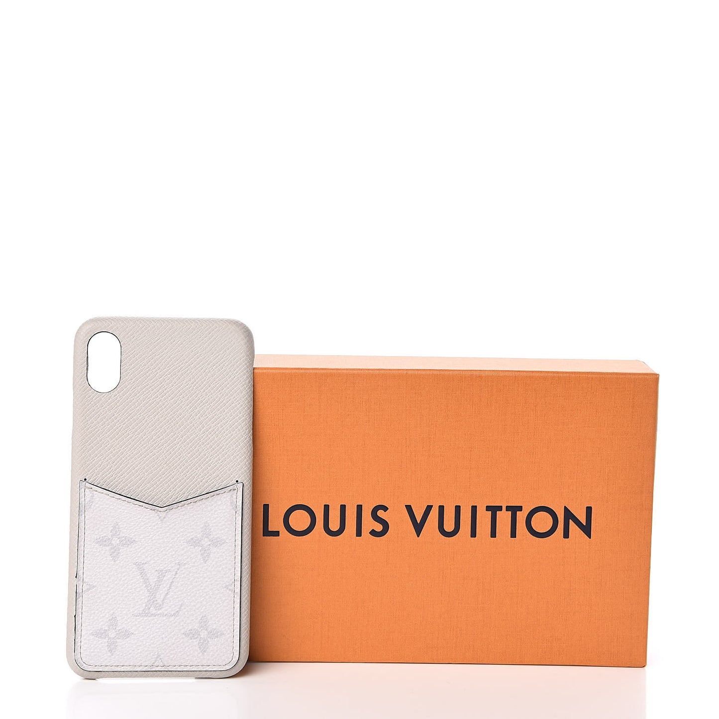 Monogram Taiga iPhone XS Max Bumper White