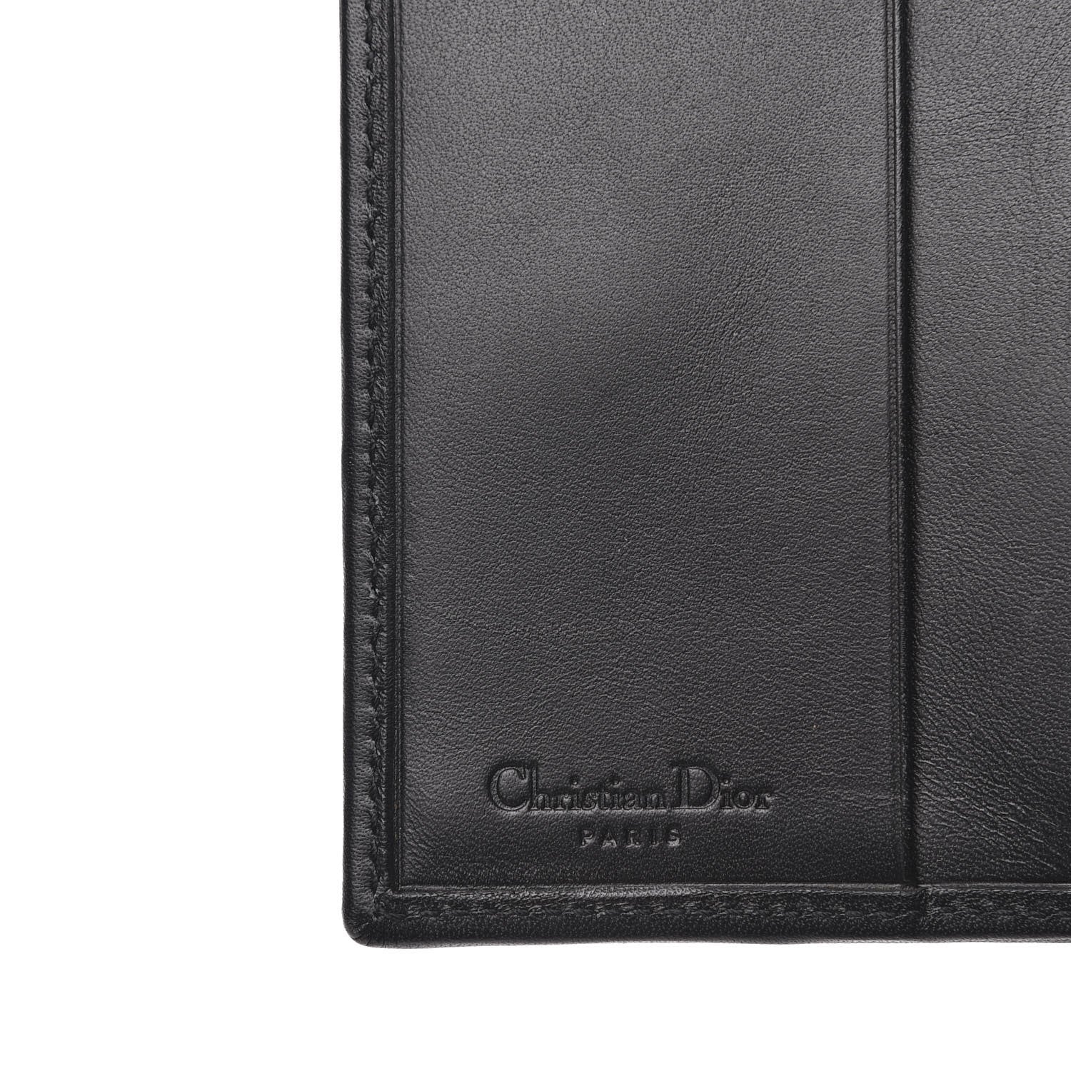 Christian Dior Monogram Compact Wallet Black 6 of 7