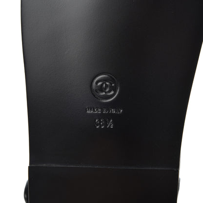 Chanel Lambskin Quilted Velcro Dad Sandals 38.5 Black 7 of 9
