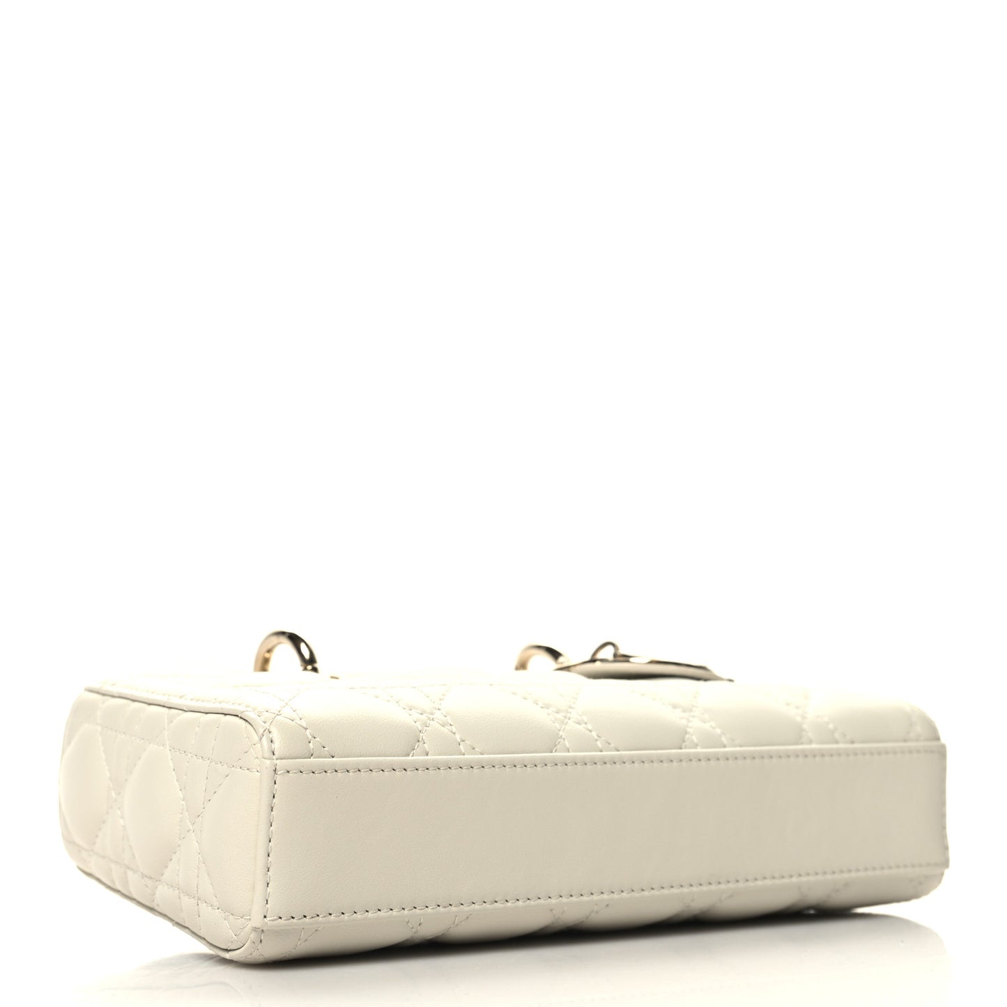 Lambskin Cannage Small Lady D-Joy Latte