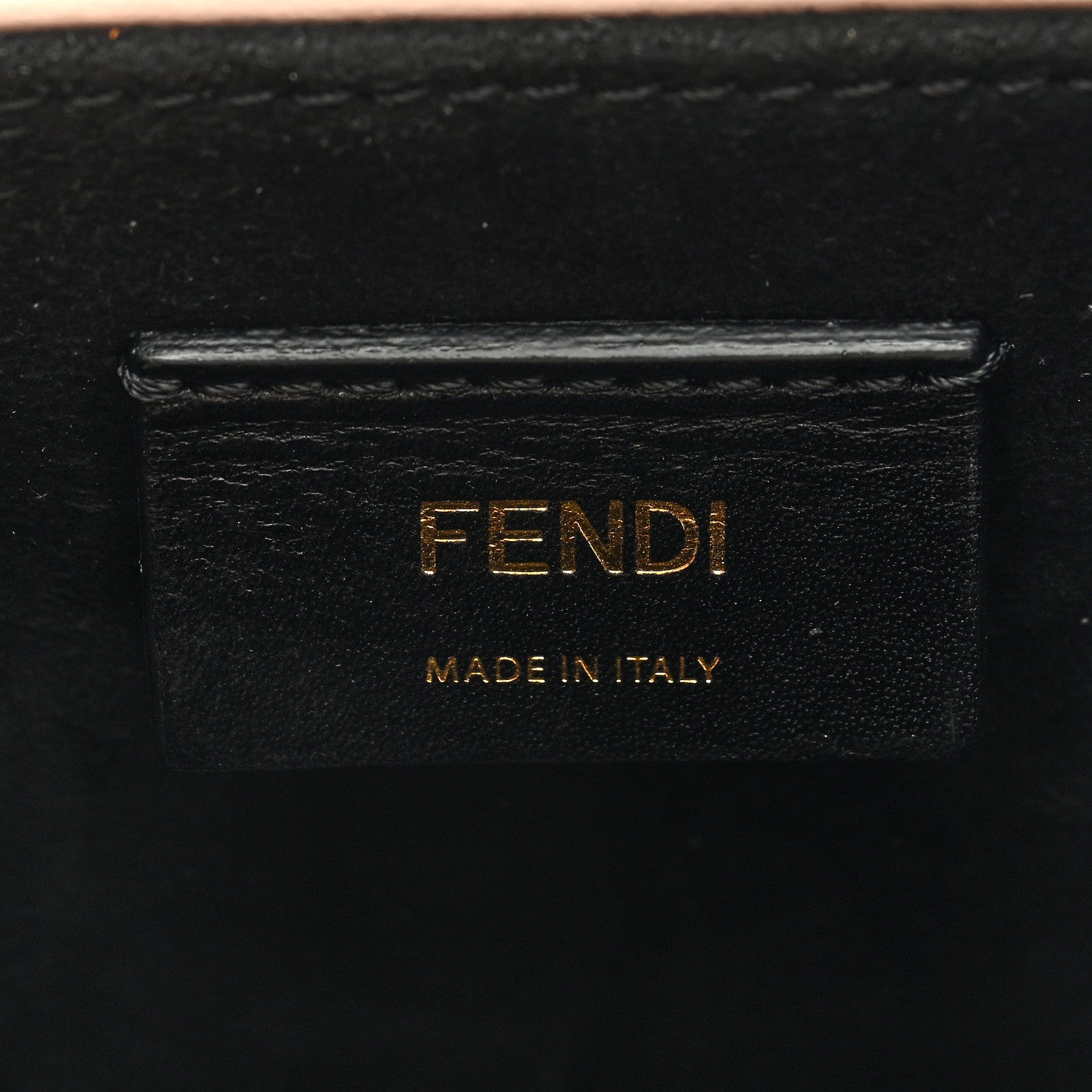 Fendi Vitello Fluffy Logo Vertical Box Rosa Quarzo Black 6 of 9
