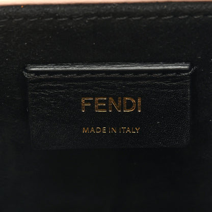 Fendi Vitello Fluffy Logo Vertical Box Rosa Quarzo Black 6 of 9