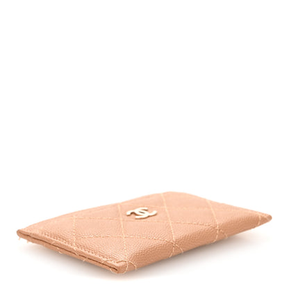 Chanel Caviar Quilted Card Holder Dark Beige 4 of 11