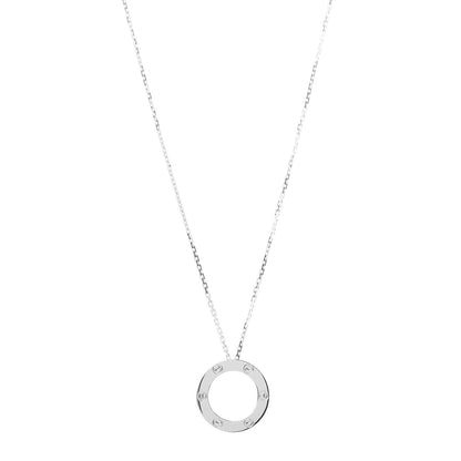 Cartier 18K White Gold LOVE Pendant Necklace 1 of 5