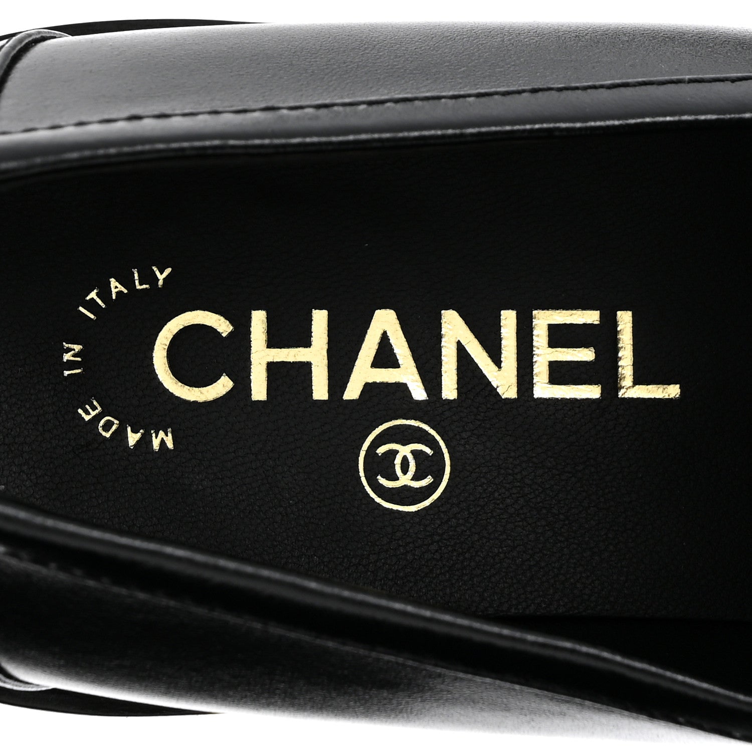 Chanel Shiny Calfskin CC Mocassin Loafers 39 Black 8 of 11