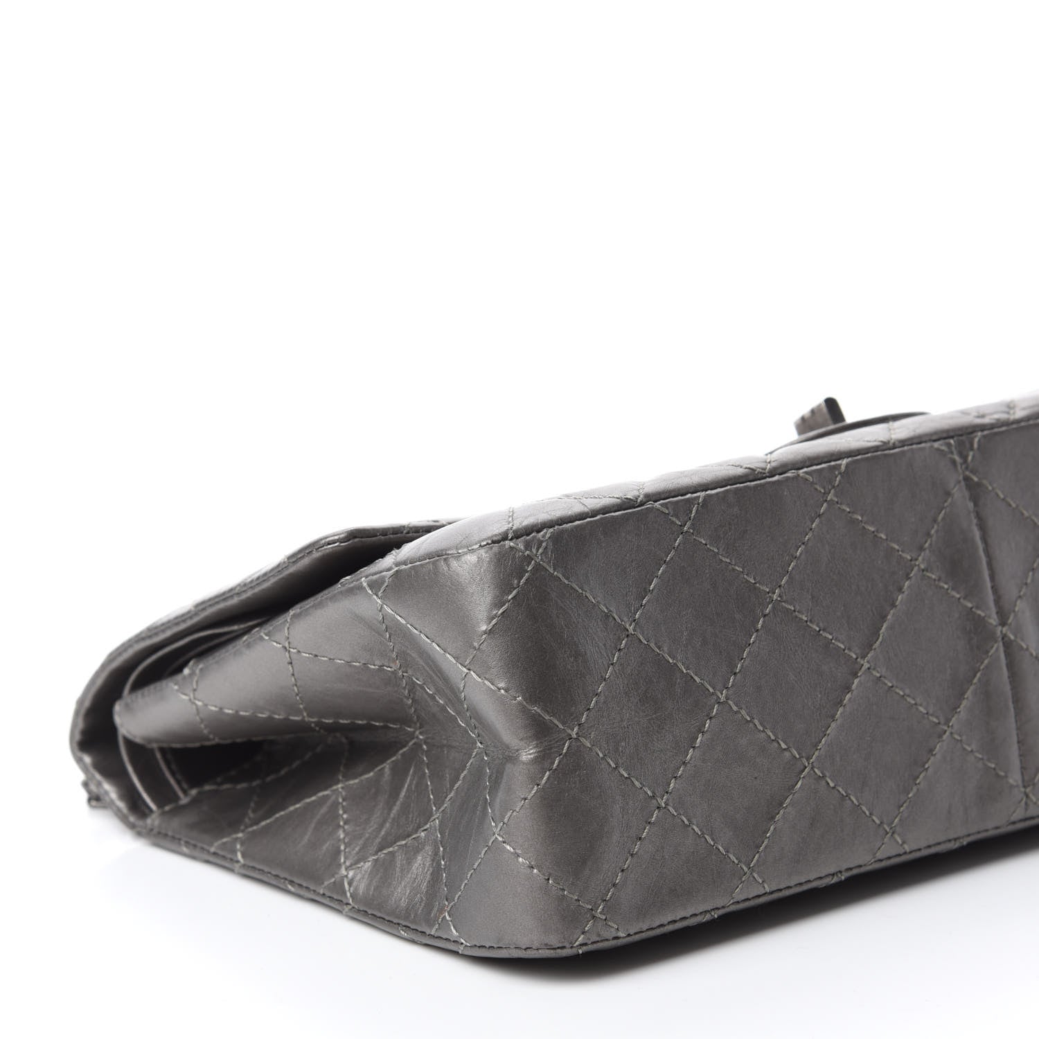 Chanel Metallic Aged Calfskin Quilted 2.55 Reissue 226 Flap Silver 6 of 10