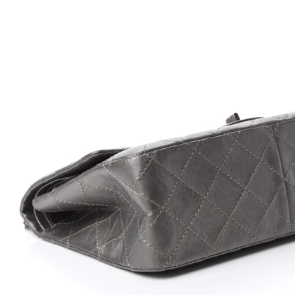 Chanel Metallic Aged Calfskin Quilted 2.55 Reissue 226 Flap Silver 6 of 10