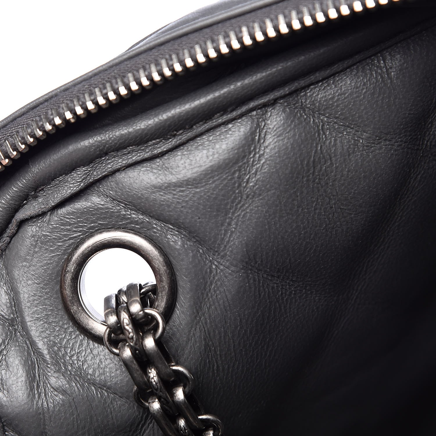 Chanel Aged Calfskin Quilted Large Reissue Camera Case Grey 13 of 20
