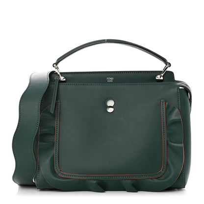 Fendi Vitello Baltico Century Dolce Waves DotCom Satchel Verde Inglese White 1 of 13