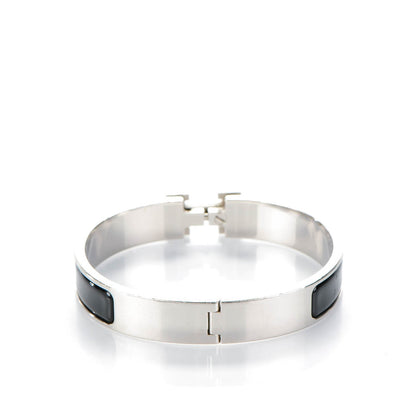 Hermes Enamel Narrow Clic Clac H Bracelet GM Black 3 of 6