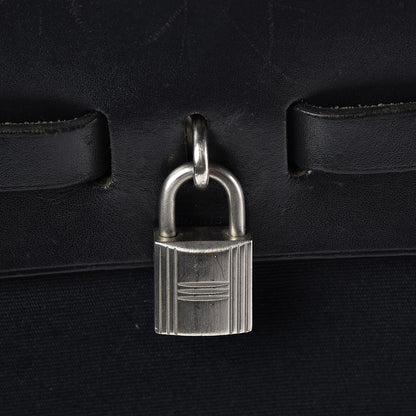 Hermes Toile Vache Calfskin Herbag 30 PM Black 22 of 22