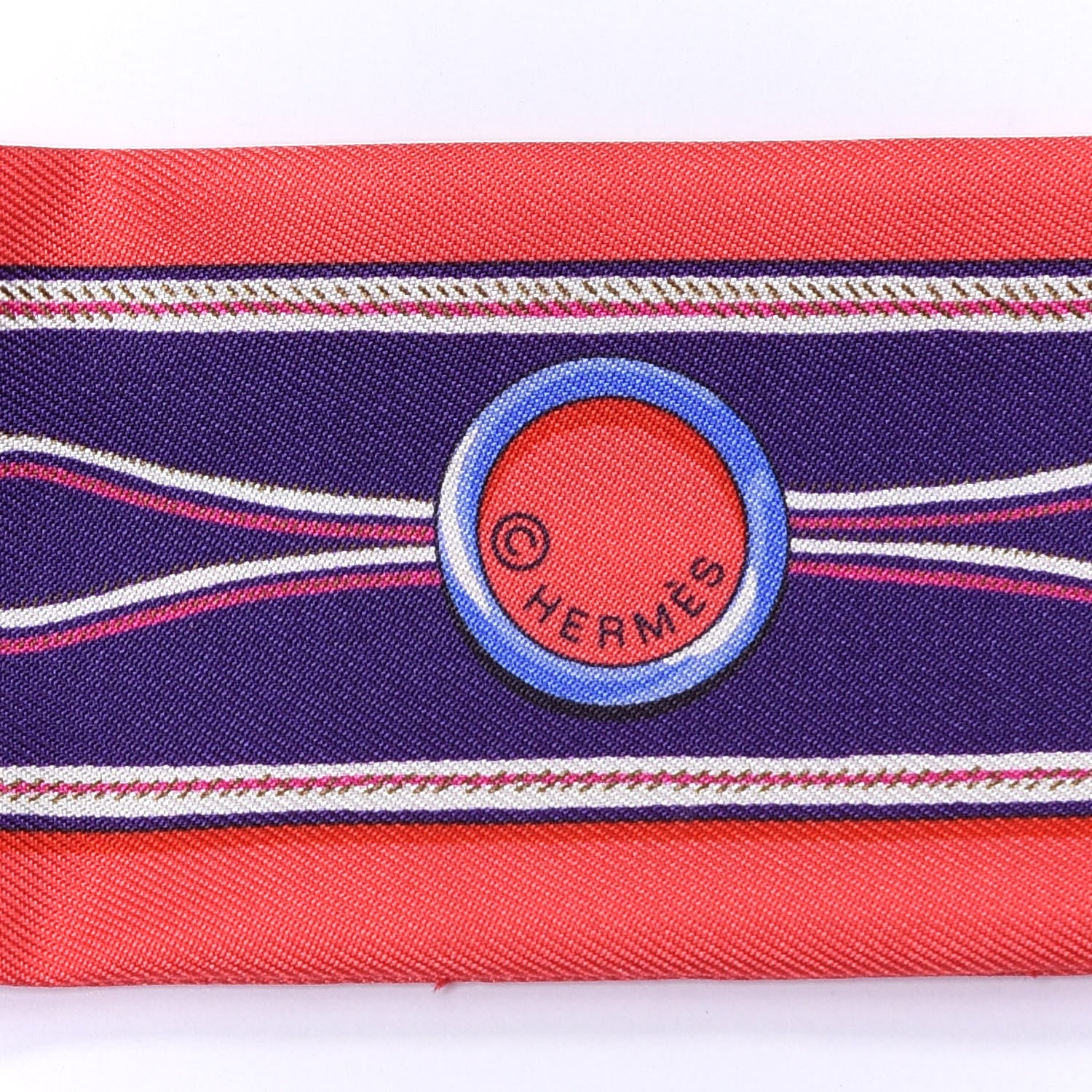Hermes Silk Maillons Twilly Rouge Indigo Fuchsia 4 of 4