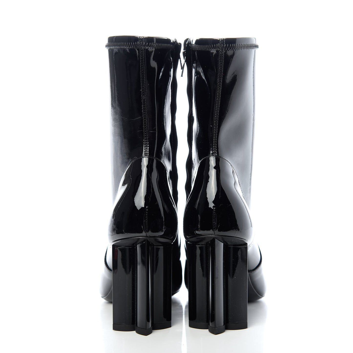 Patent Silhouette Ankle Boots 38.5 Black