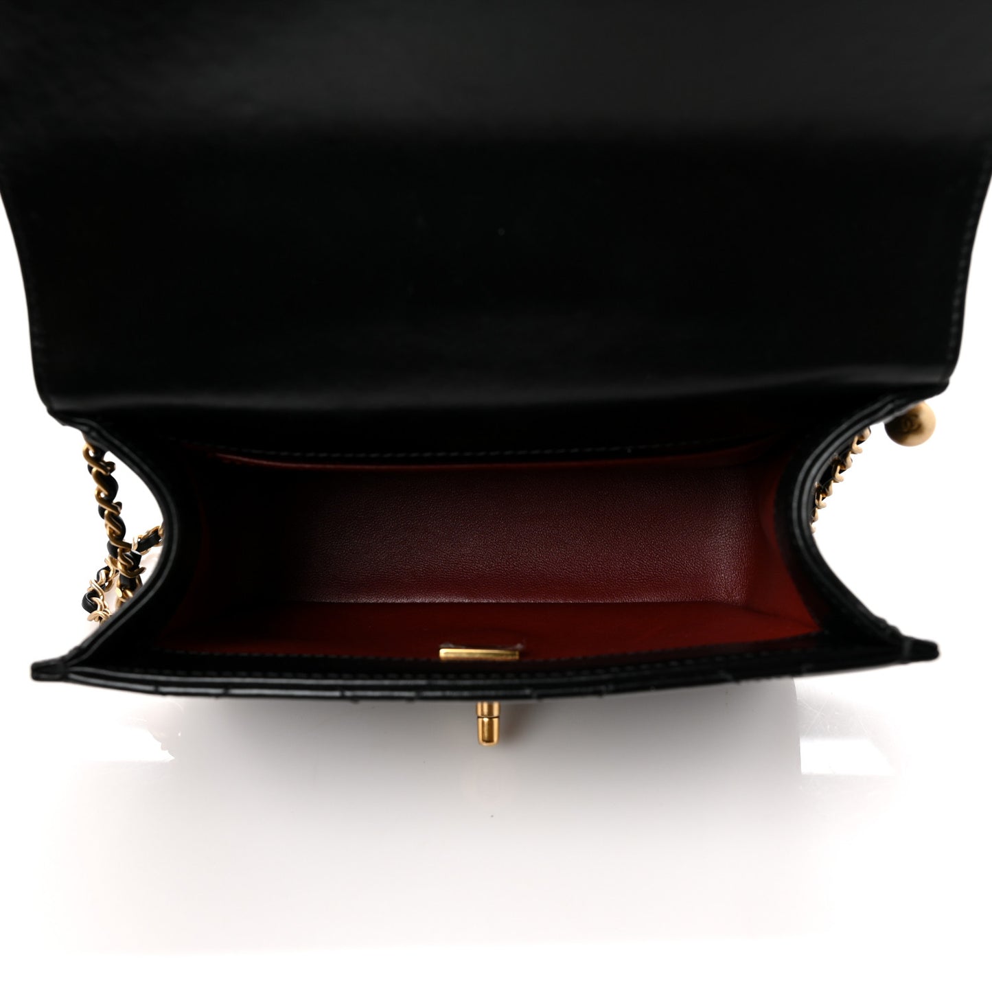 Calfskin Quilted Mini Perfect Fit Flap Black