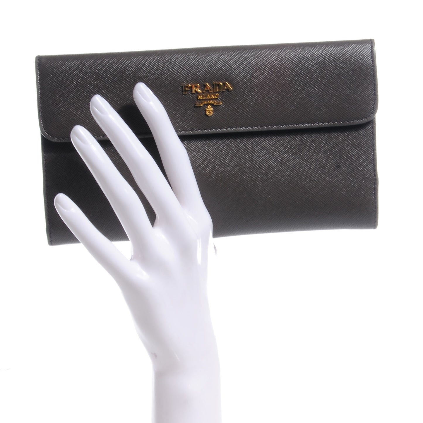 Saffiano Metal Long Wallet Grafite