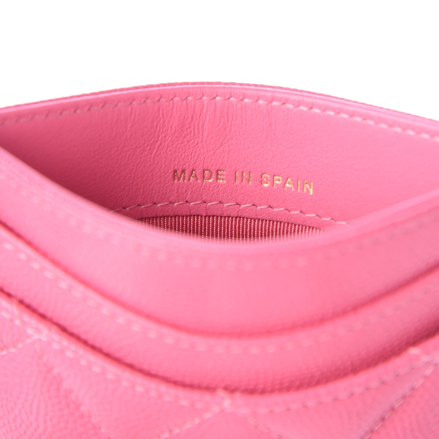 Chanel Caviar Quilted Card Holder Pink 7 of 9