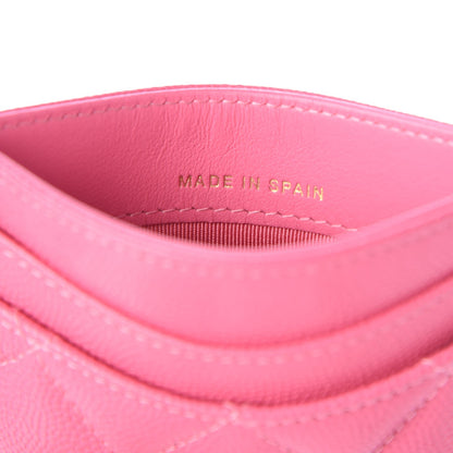 Chanel Caviar Quilted Card Holder Pink 7 of 9