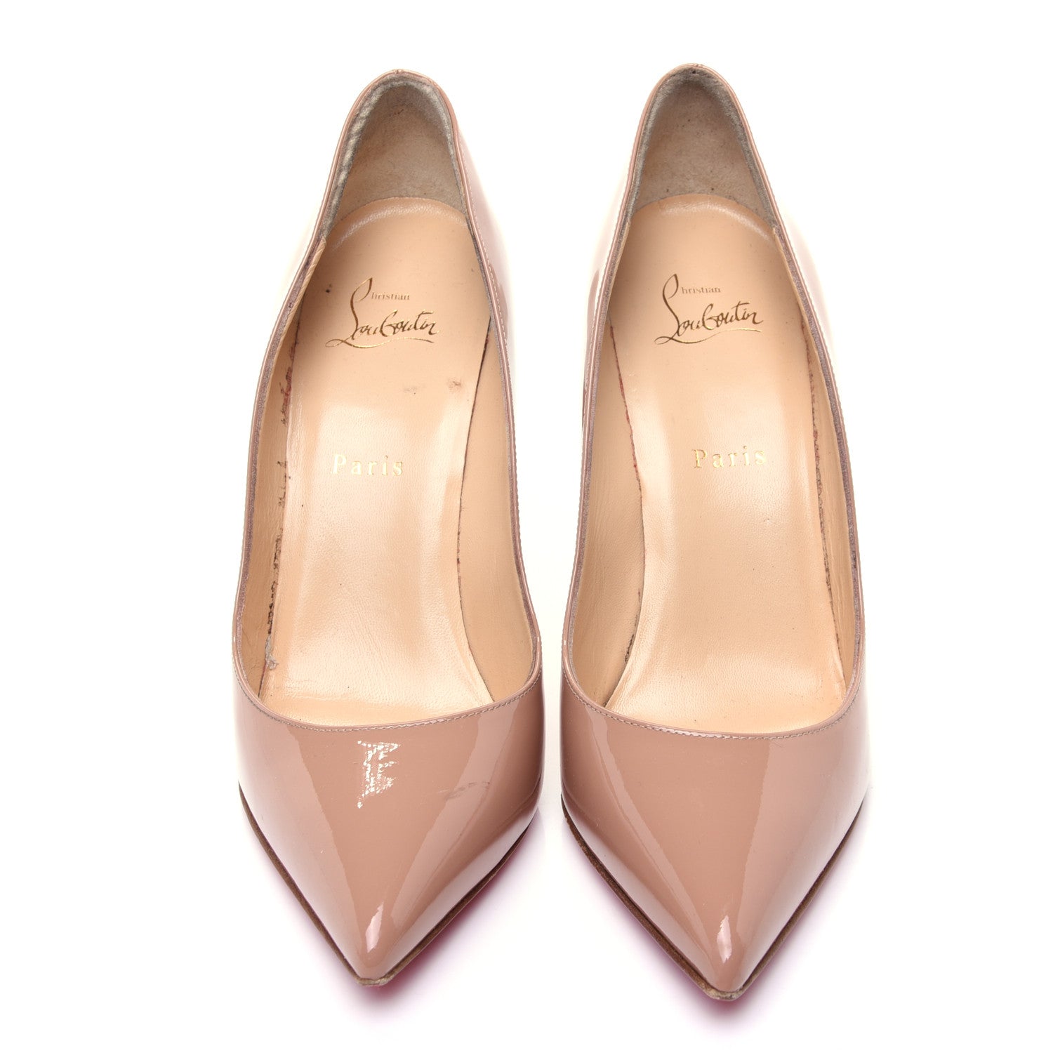 Christian Louboutin Patent Pigalle 100 Pumps 39.5 Nude 7 of 14
