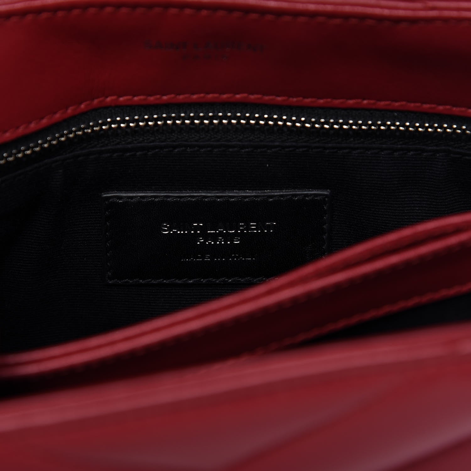 Saint Laurent Calfskin Y Quilted Monogram Toy Loulou Crossbody Bag New Lipstick 8 of 11