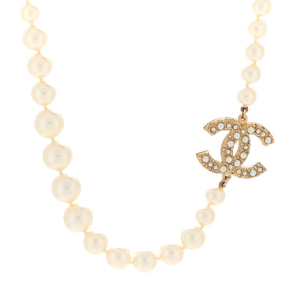 Chanel Pearl CC 100th Anniversary Necklace Light Gold 1 of 3