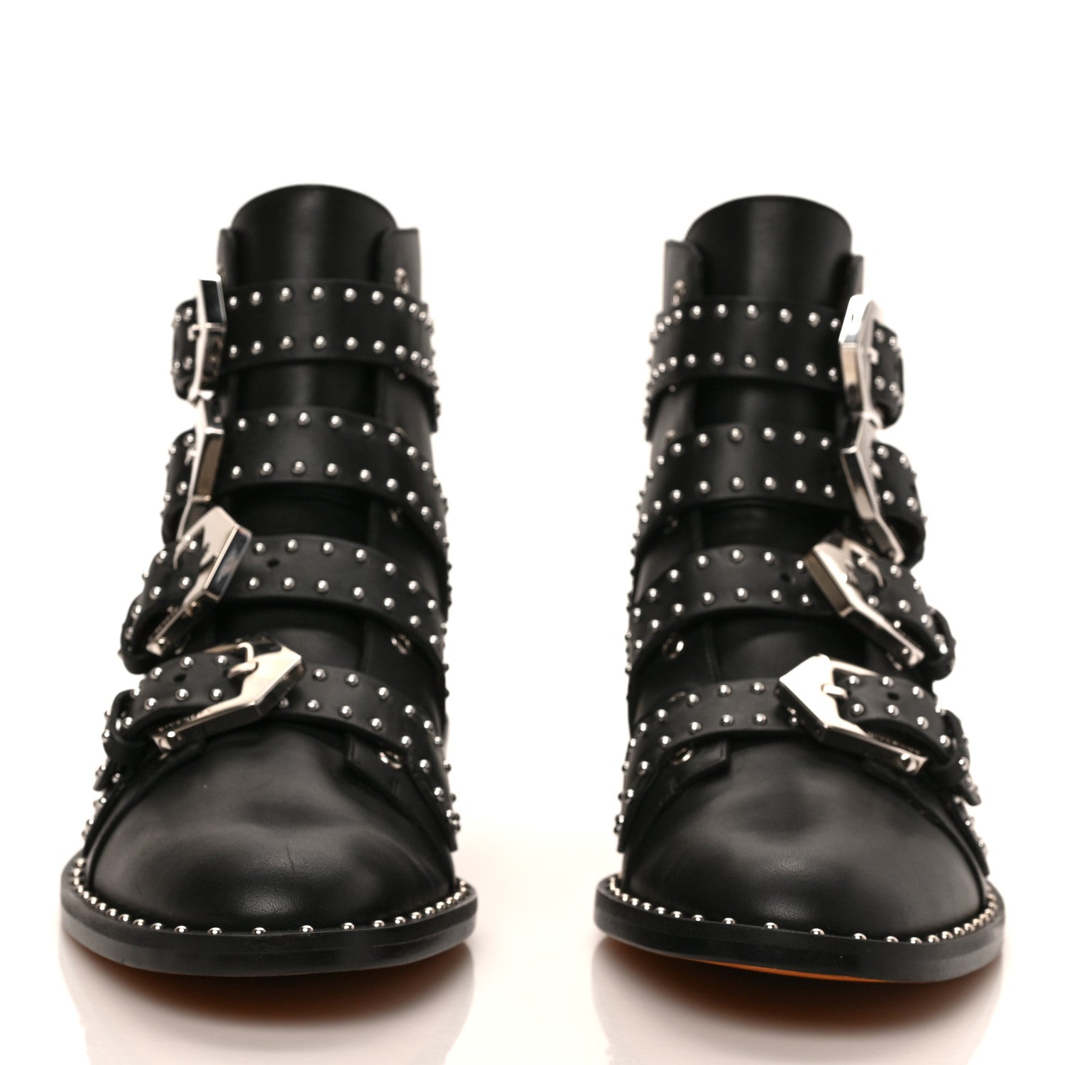 Givenchy Calfskin Studded Prue Buckle Bootie 35.5 Black 2 of 8