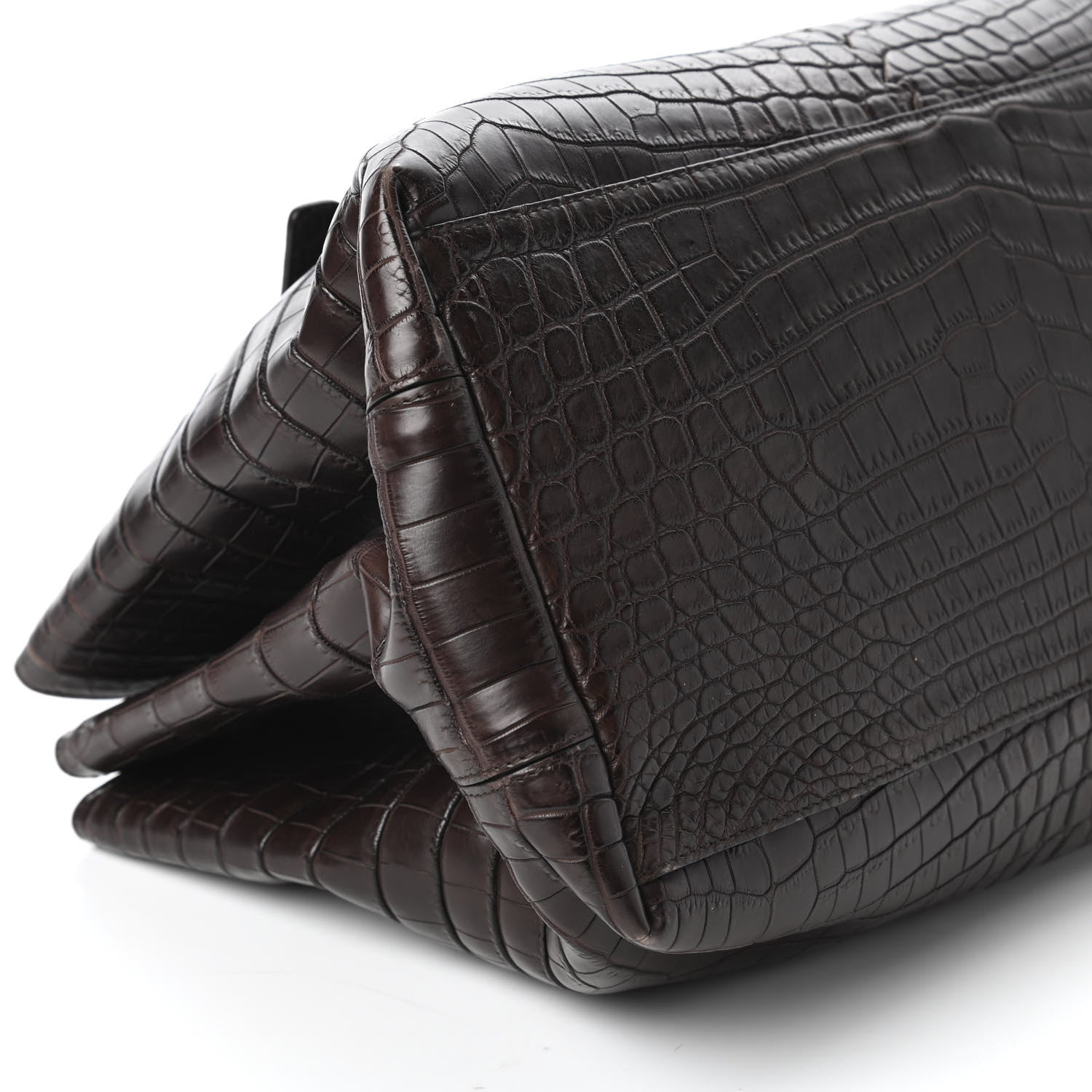 Bottega Veneta Soft Crocodile Fume Medium Roma Tote Edoardo 6 of 10