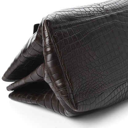 Bottega Veneta Soft Crocodile Fume Medium Roma Tote Edoardo 6 of 10