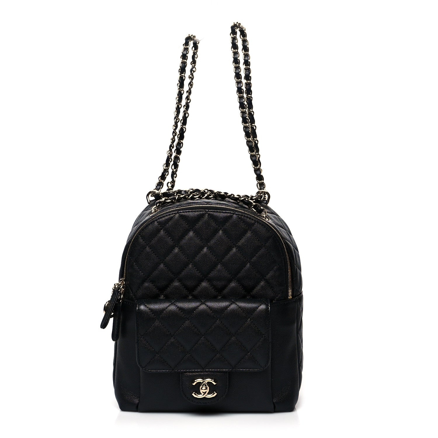Chanel Caviar Quilted Medium Zip Around Backpack Black 1 of 10