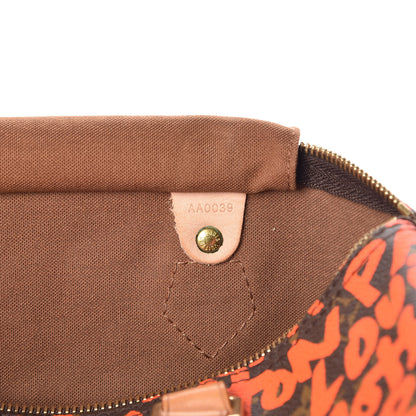Louis Vuitton Monogram Graffiti Speedy 30 Orange 7 of 17