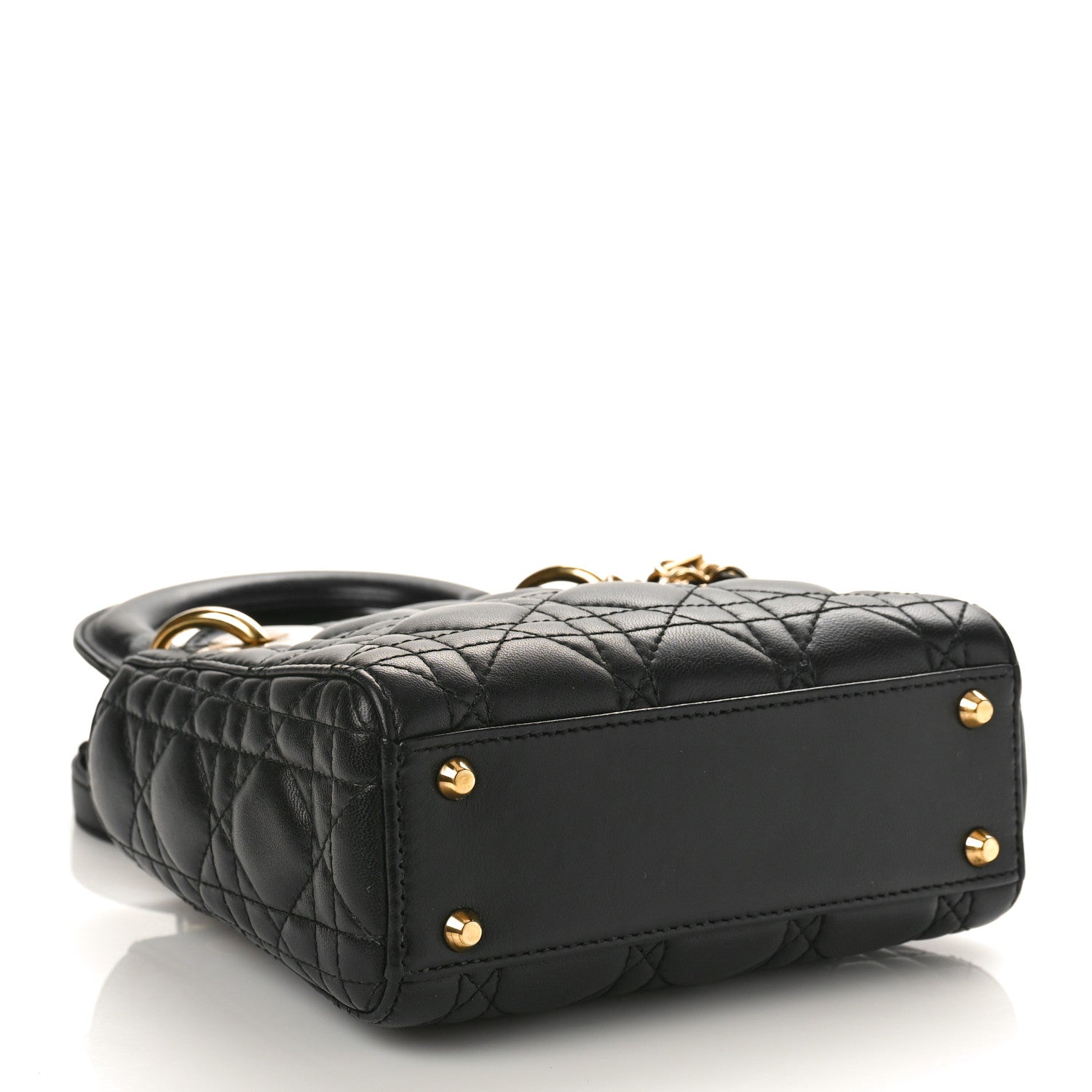 Christian Dior Lambskin Cannage Mini Lady Dior Black 4 of 8