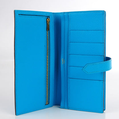 Hermes Chevre Mysore Bearn Wallet Bleu Azteque 11 of 14