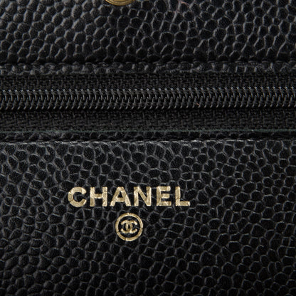 Chanel Caviar Quilted Wallet On Chain WOC Black 6 of 8