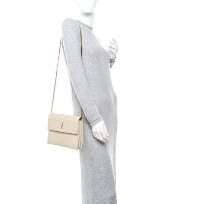 Saint Laurent Calfskin Matelasse Victoire Chain Wallet Black 2 of 21