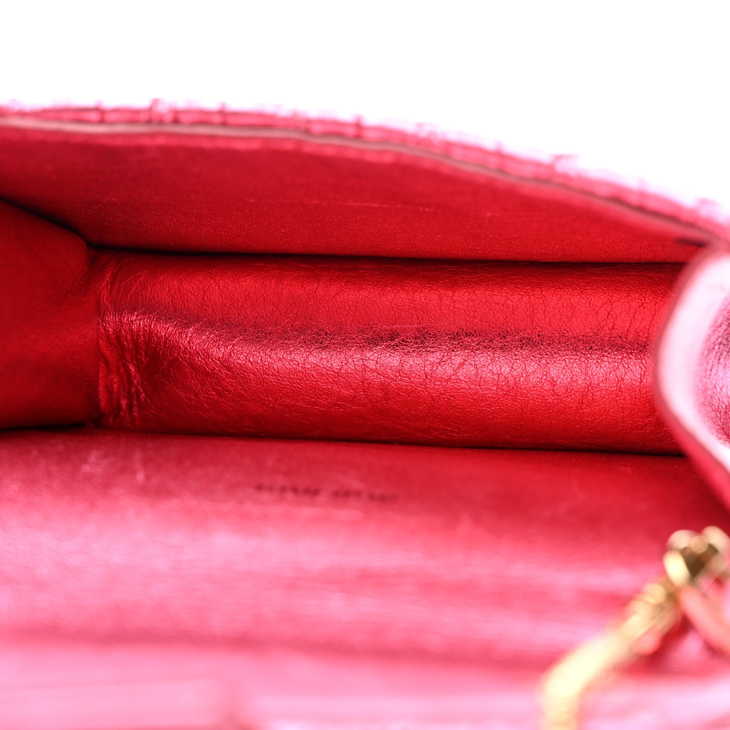 Metallic Nappa Matelasse Crystal Embellished Lady Crossbody Pink
