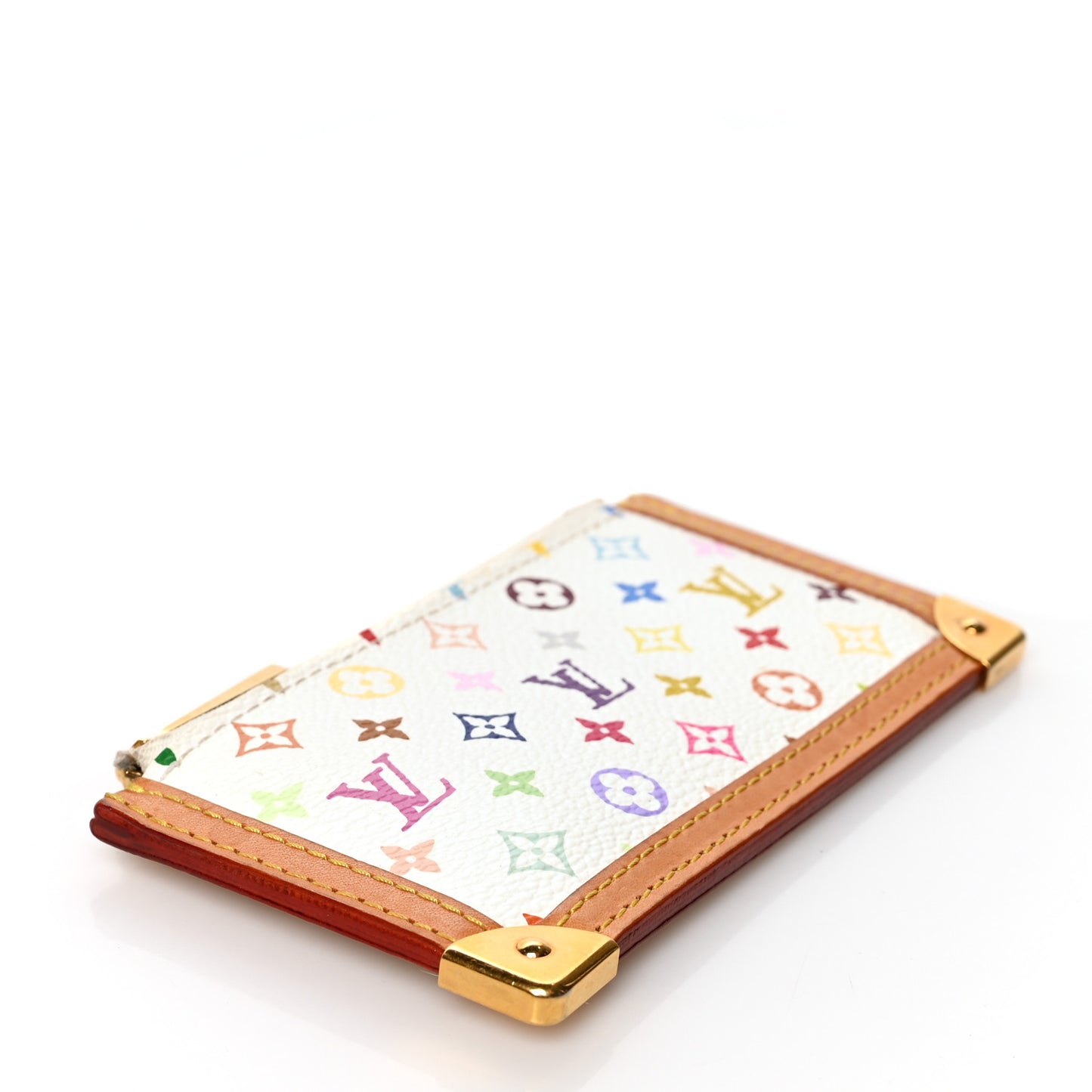 Monogram Multicolor Key Pouch White