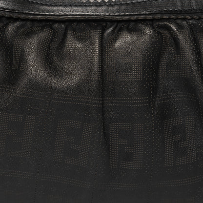 Fendi Vitello FF Perforated Chef Hobo Black 7 of 11